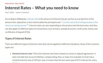 interest rates